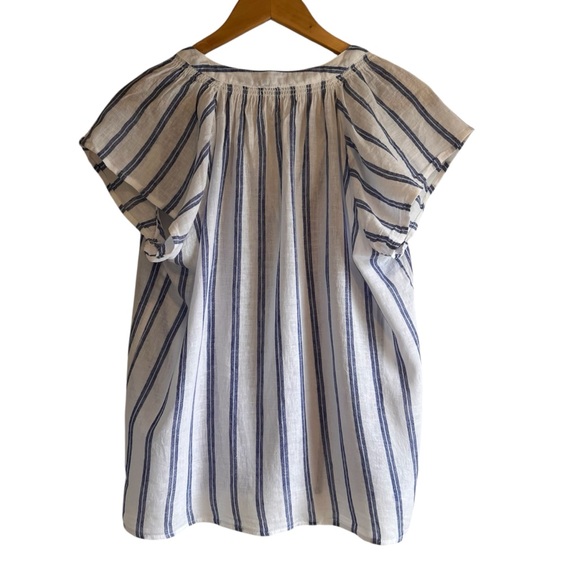 Rails Alena Linen Blouse in Villa Stripe button down size M excellent condition - Picture 10 of 14